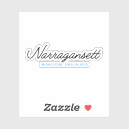 Pegatina Isla Narragansett Rhode
