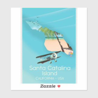 Pegatina Isla Santa Catalina California Estados Unidos