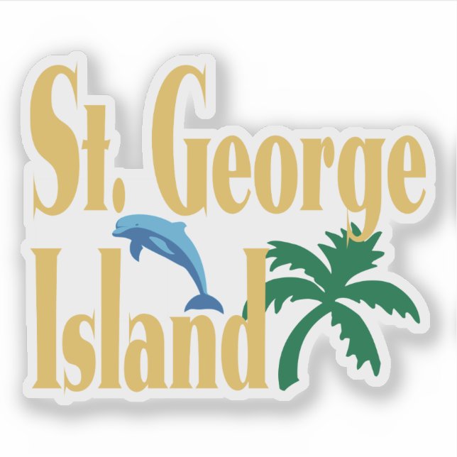 Pegatina Isla St. George Florida (Anverso)