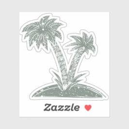 Pegatina Isla Tropical