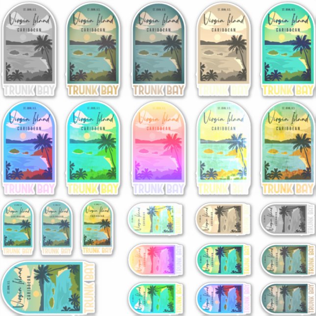 Pegatina Isla Virgin (Anverso)