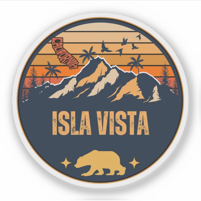 Pegatina Isla Vista, California (Anverso)