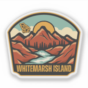 Pegatina Isla Whitemarsh, Georgia