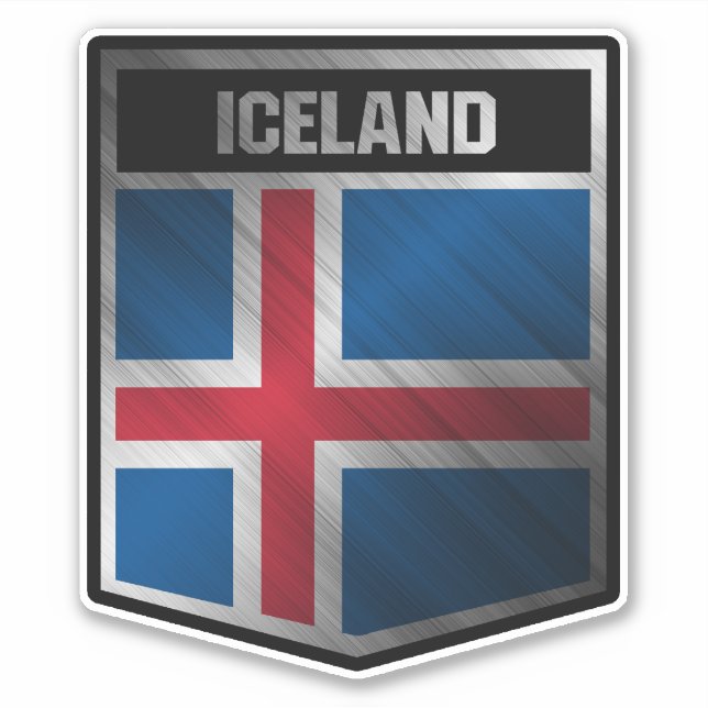 Pegatina Islandia (Anverso)