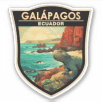 Islas Galápagos: Vintage de arte de viajes