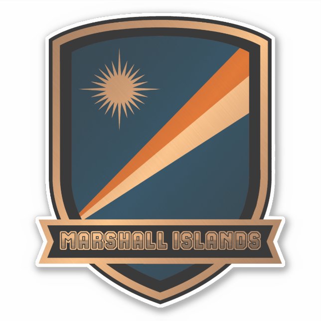 Pegatina Islas Marshall (Anverso)