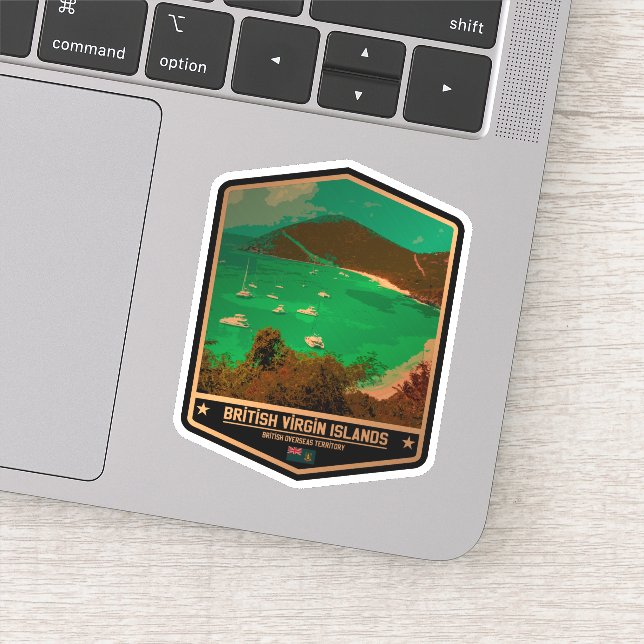 Pegatina Islas Vírgenes Británicas (Detalle)
