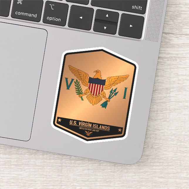 Pegatina Islas Vírgenes de Estados Unidos (Detalle)