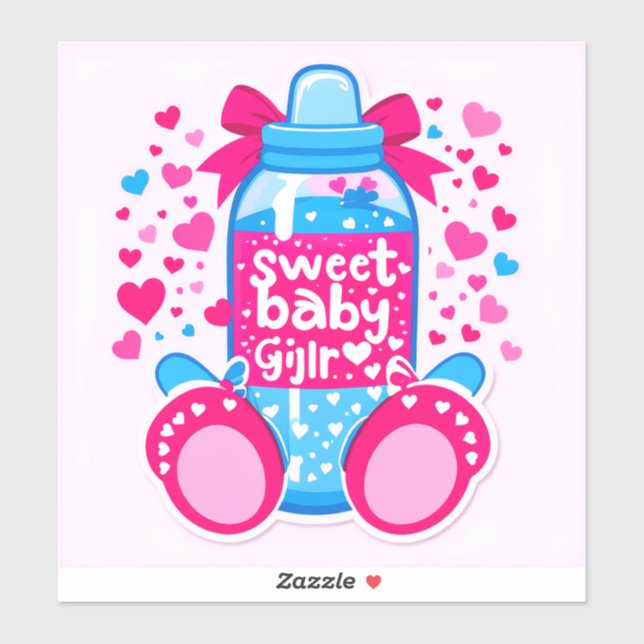 Pegatina It’s a Girl!" (Gender Specific – Girl) (Hoja)