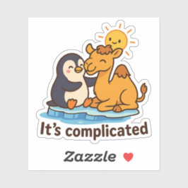 Pegatina It’s Complicated – Penguin & Camel Hug