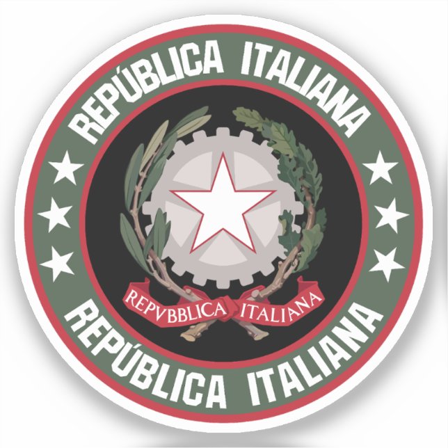 Pegatina Italia (Anverso)