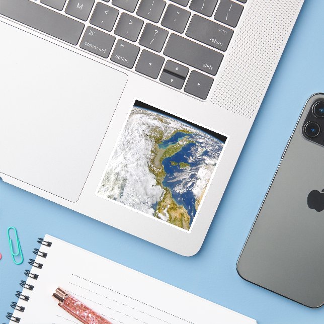 Pegatina Italia Y El Mar Adriático. (Ordenado portátil con iPhone)