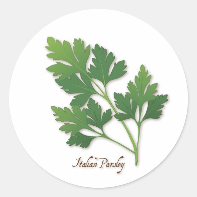 Pegatina italiano Parsley Round (Anverso)