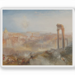 Pegatina J. M. W. Turner - Roma moderna - Campo Vaccino