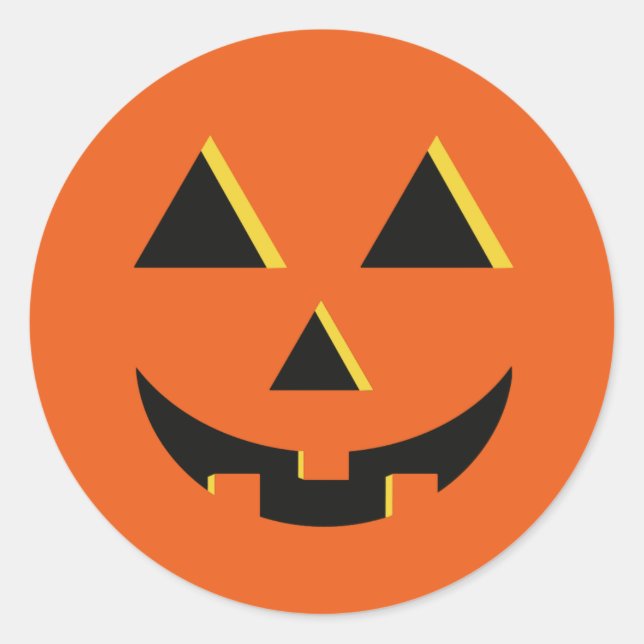 Pegatina Jack-O-Lantern de la Calabaza de Hallowee (Anverso)