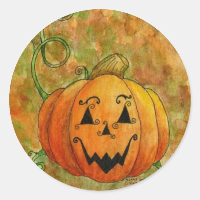 Pegatina Jack O'Lantern (Anverso)