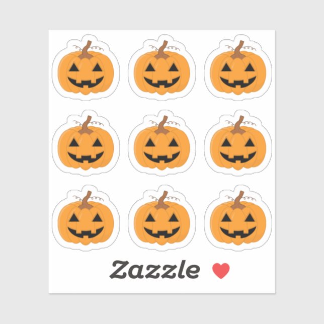 Pegatina Jack O'Lantern Halloween Calabaza Bujo Planner (Hoja)