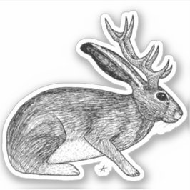 Pegatina Jackalope