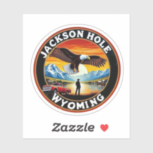 Pegatina Jackson Hole, Wyoming EE.UU.