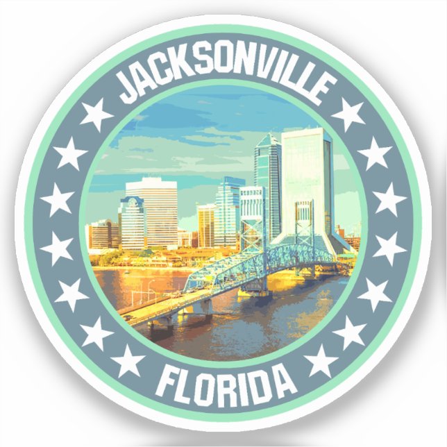 Pegatina Jacksonville (Anverso)