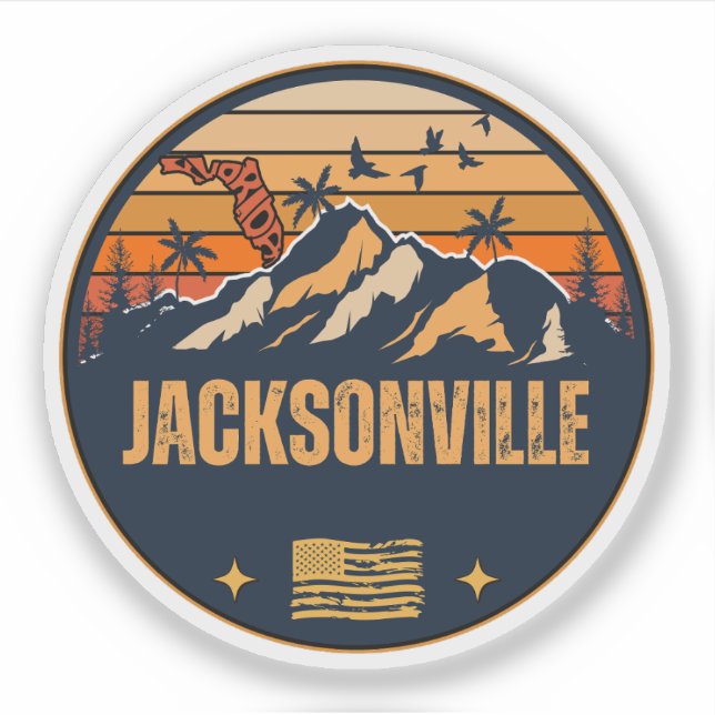 Pegatina Jacksonville, Florida  (Anverso)