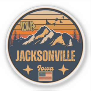 Pegatina Jacksonville, Iowa Ia, Estados Unidos