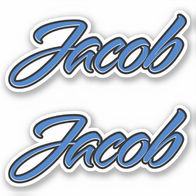 Pegatina Jacob Name blue Aufkleber Sticker Stickerset (Anverso)