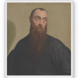 Pegatina Jacopo Bassano - Retrato de un hombre con barba