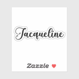 Pegatina Jacqueline Name - Caligrafía manuscrita