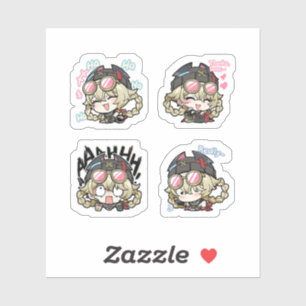 Pegatina Jahoda Genshin Impact 4 Pack Hoja de Stickers