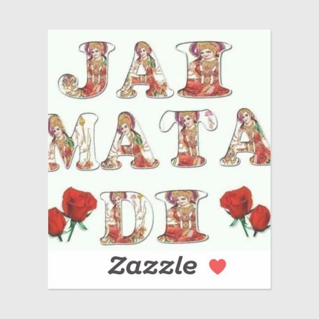 Pegatina Jai Mata Di - Divinas bendiciones de madres (Hoja)