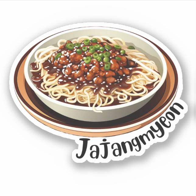 Pegatina Jajangmyeon coreano (Anverso)