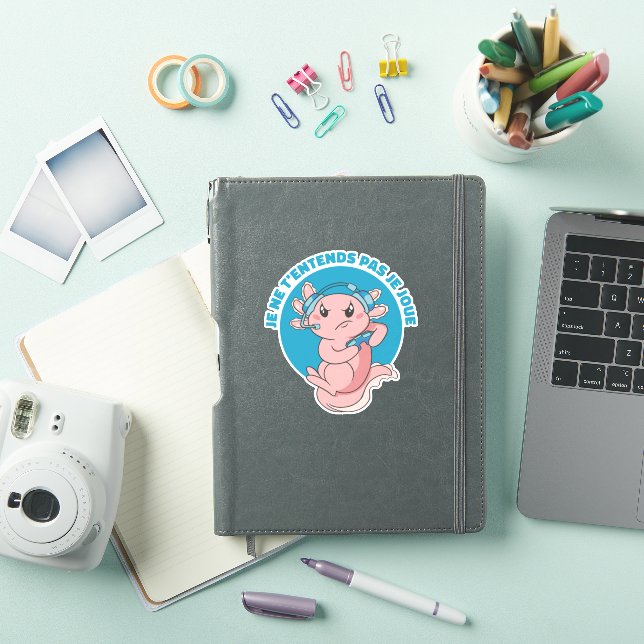 PEGATINA JAMER AXOLOTL JE NE T'ENTENDS PAS JE JOUE (Funda para iPad)