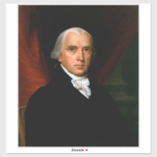 Pegatina James Madison el 4º Presidente: América Colonial