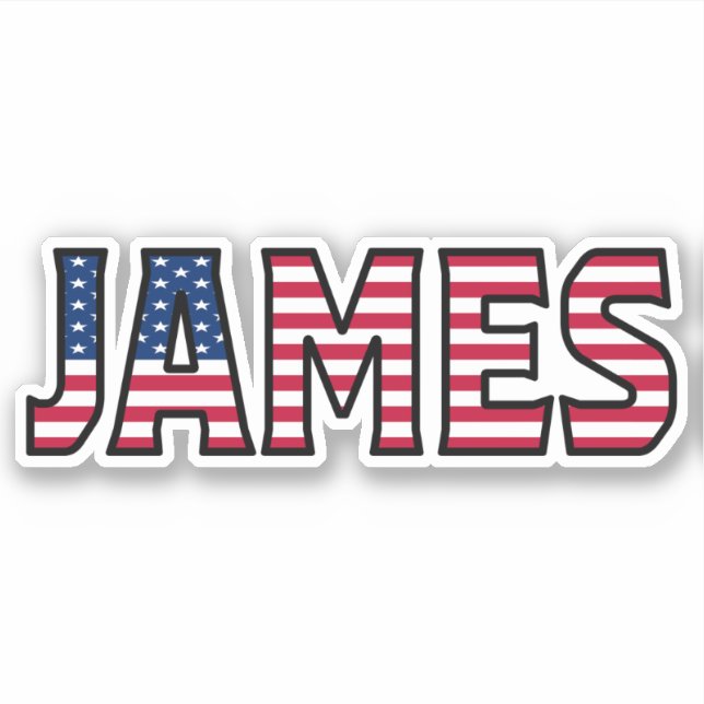 Pegatina James Name Vorname USA Sticker Stickerset (Anverso)