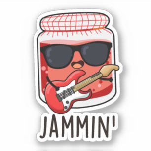 Pegatina Jammin Funny Rocker Jam Pun