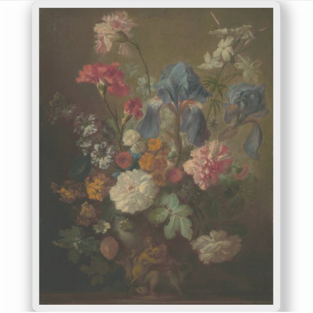 Pegatina Jan van Huysum - Vase de flores (Anverso)