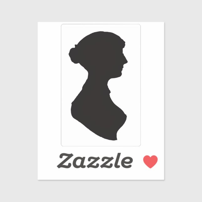 Pegatina Jane Austen ailhouwrrw (Hoja)