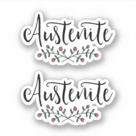 Pegatina Jane Austen Floral Austenite