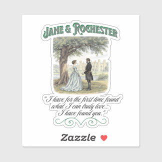 Pegatina Jane & Rochester Thornfield Hall Romantic Quote