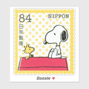 PEGATINA JAPÓN, SNOOPY Y AMIGOS COMIC SELLOS POSTALES
