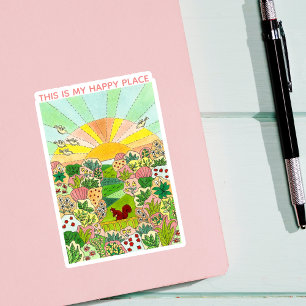 Pegatina Jardín de ardillas