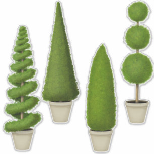 Pegatina Jardín encantador de la colección de Topiary Cypre
