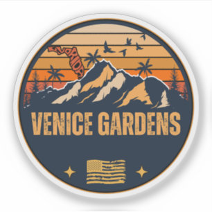 Pegatina Jardines de Venecia, Florida