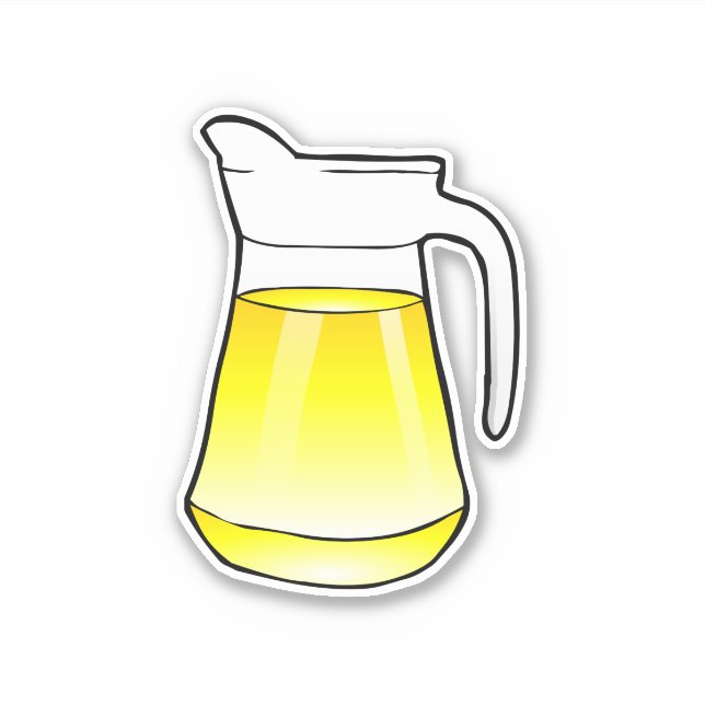 Pegatina Jarra de jugo con limonada (Anverso)