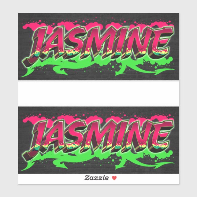 Pegatina Jasmine Vorname Name Graffiti Aufkleber Sticker (Hoja)