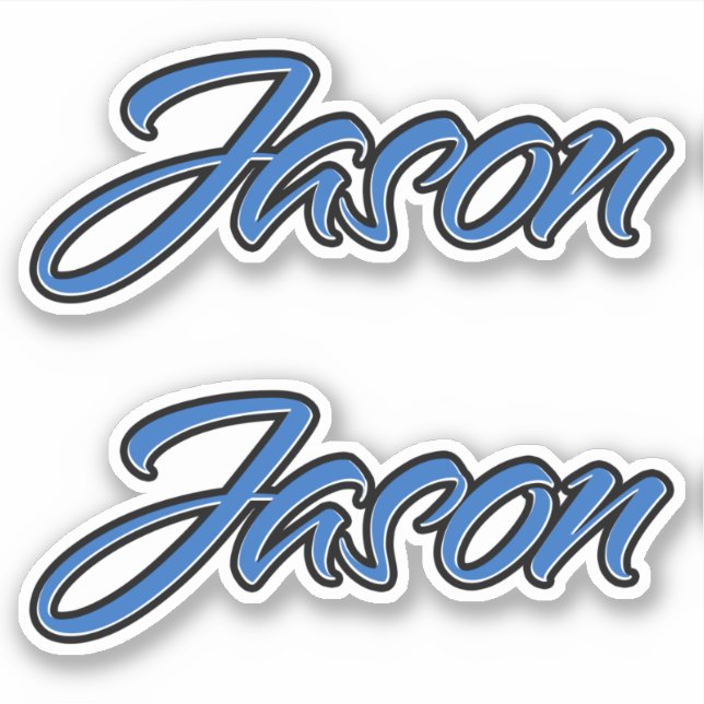 Pegatina Jason Name blue Aufkleber Sticker Stickerset (Anverso)