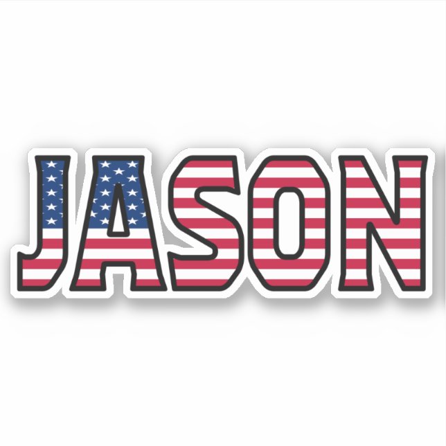 Pegatina Jason Name Vorname USA Sticker Stickerset (Anverso)