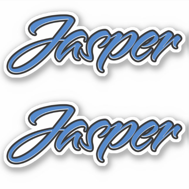 Pegatina Jasper Name blue Aufkleber Sticker Stickerset (Anverso)