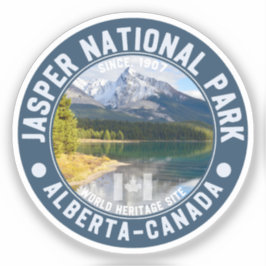 Pegatina Jasper National Park in Alberta, Canada